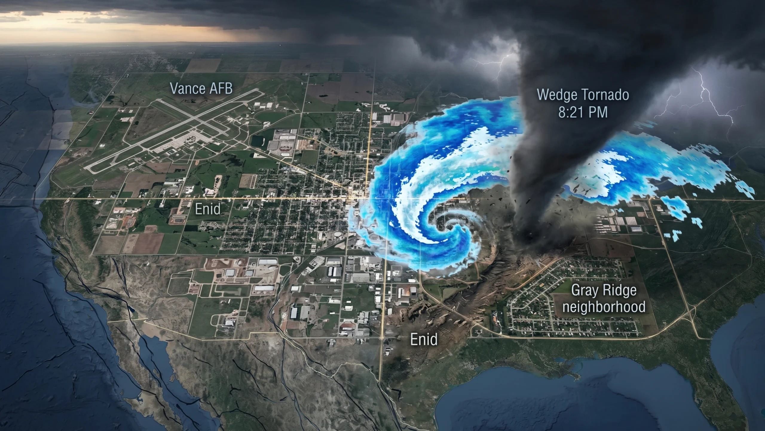 Enid Tornado Live: Recovery at Vance AFB and Gray Ridge (April 2026)